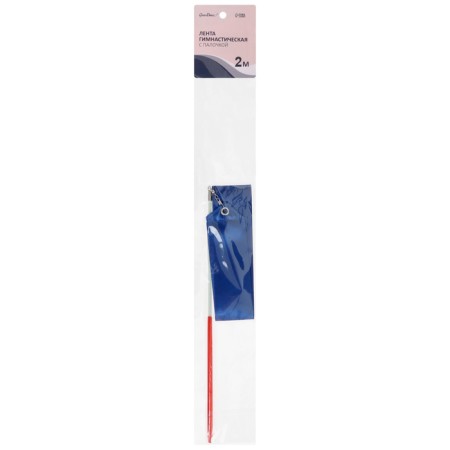 Ribbon for rhythmic gymnastics with a stick Grace Dance, 2 m, blue color-3