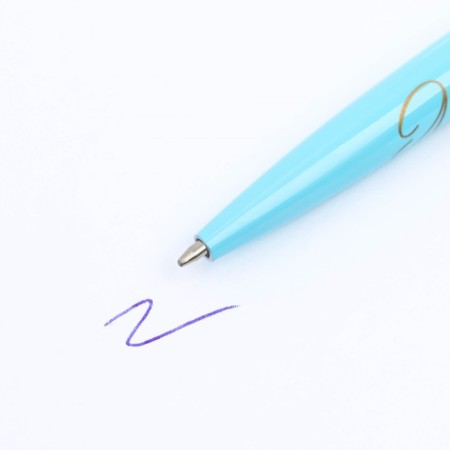 Metal pen with a rotary mechanism “Best in the world!”, Blue pasta 1.0 mm-2