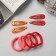 Hair set "Mira" (4 invisibility-5 cm, 8 elastic bands-3.5 cm) red
