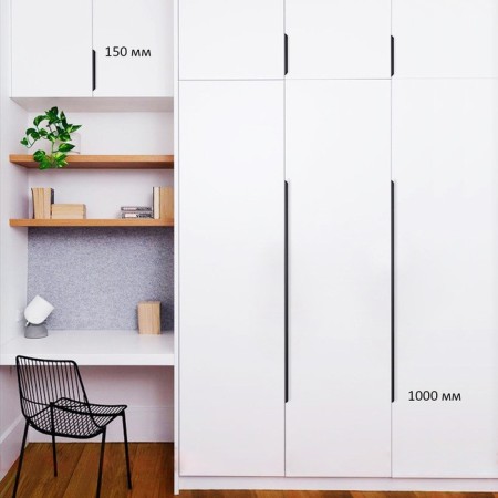 Penfois handle Cappio RT002BL, l = 150 mm, m/o 128 mm, black color black-3