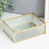Casket glass with a metal frame "Rectangular. Squares" 18.5x14x6.5 cm