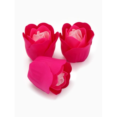 A set of soap roses in a box 16 pieces, pink-white-3