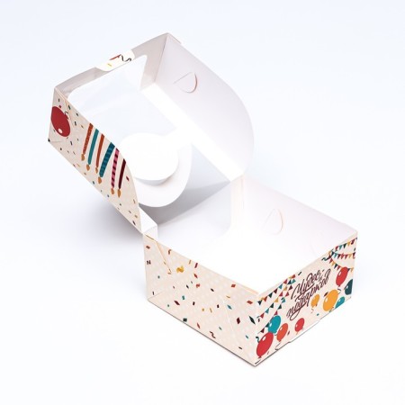Bearbox under the Bento-Port with the window "Happy Birthday", 14 x 14 x 8 cm-3