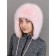 Children's fur cap, size 52, pink color
