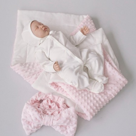 Kinderlitto “First Wardrobe” discharge kit, 4 items, height 50-56 cm, pink color-1