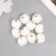 Decor for creativity Artificial fur "Ball" white set 10 pcs, d = 2 cm