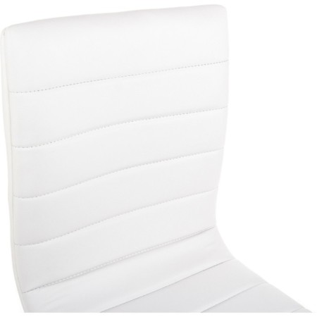 Computer chair MIDL eco -leather/metal, white/chrome 40x44x90 cm-6