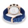Men's watch, D-4.6 cm, with chronograph, 3 atm, luminous, blue