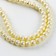 Glass beads, set 140 pcs., Size 1 pc. - 6 mm, color white gold