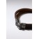 Bracelet Leather "Mulan" 4 links, brown color in black silver, l = 20.5 cm