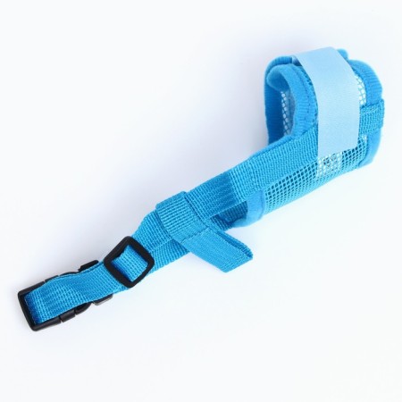 Muzzle mesh with double fixation, size S, blue-1