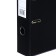 A4, 75 mm, Lamark, PVC, double-sided coating, metal edging, pocket for a spine, collected, black/black