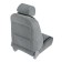 Nabbage on the front seat, velor, size 35 x 130 cm, gray