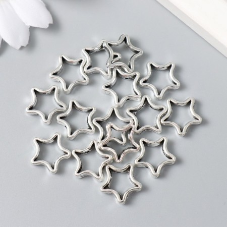 Busina for creativity Metal "Star" silver 0.4x1.4x1.4 cm-1