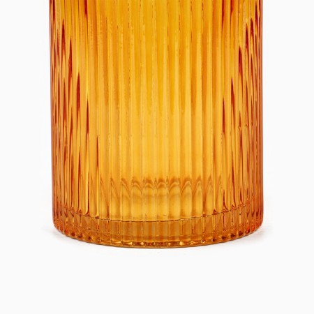 Golden flower vase made of brown glass 30 × 10 × 10 cm-3