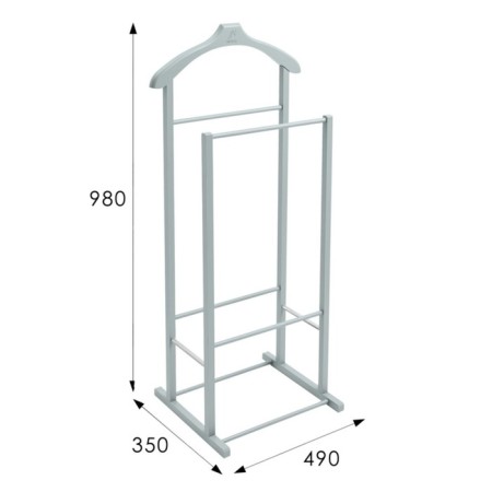 Paul -costume hanger in 27n, 490x350x980, gray-1