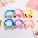 Hair gum "Bow" (set 6 pcs) pop art, mix