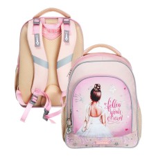 School backpack Erich Krause Ergoline 15l, 39 x 28 x 14 cm, ergonomic back, Pointes 59871