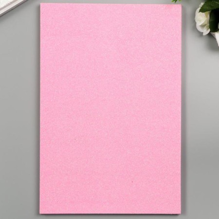 Foamiran "neon shine - pink" 2 mm format A4 (set of 5 sheets)-1