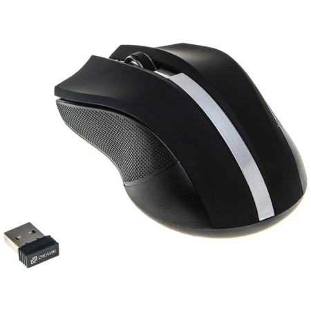 Mouse Oklick 615MW Black/Optical silver (1000dpi) wireless USB (2but)