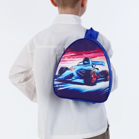 Children's backpack on the zipper "chosen", the color is blue-8