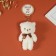 Tekstil Bloher "Bear White with Bantik" 8x5x13 cm