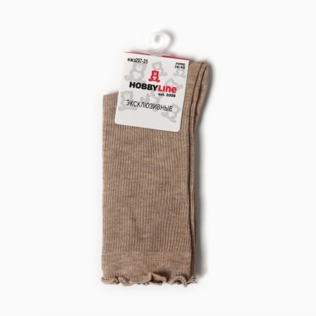 Women's socks, beige color 36-40-2