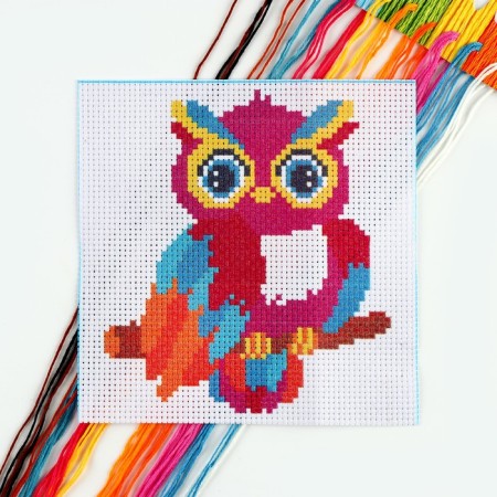 Cross -stitch "Magic Owl", a set for creativity, 15 x 15 cm-1