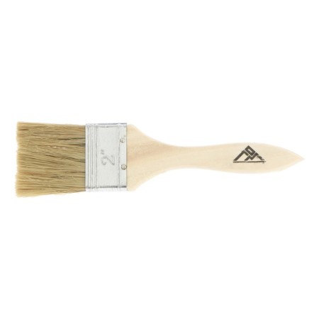 Brush flat scrap, natural bristles, wooden handle, 2 ", 50 mm-3