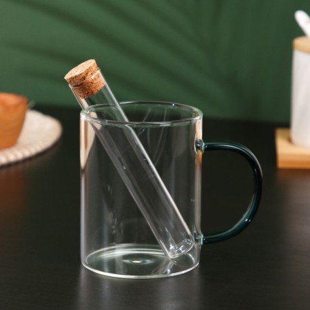 Glass set for brewing tea Bellatenero Alchemy, 2 subjects: sieve 30 ml, mug 250 ml-3