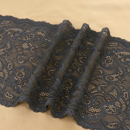 Lace elastic fabric, 225 mm × 2.7 ± 0.5 m, graphite color-2