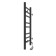 Two -heated towel rail Laris lavender ChKCh, 300x700 mm, 8 crossbars, left, black