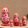 Nesting doll "Lida", red dress, 5 doll, 19 cm