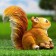 Garden figure "Squirrel with nuts" 17x8.5x16cm