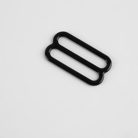 Strap regulator, metal, 20 mm, black color-1