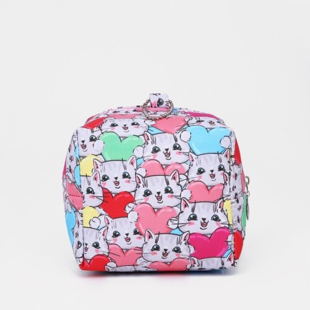 Monetnik cosmetic bag, pink/red color-1