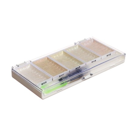 Watercolor paints, pearl, + brush, in a plastic box, 5 colors-2