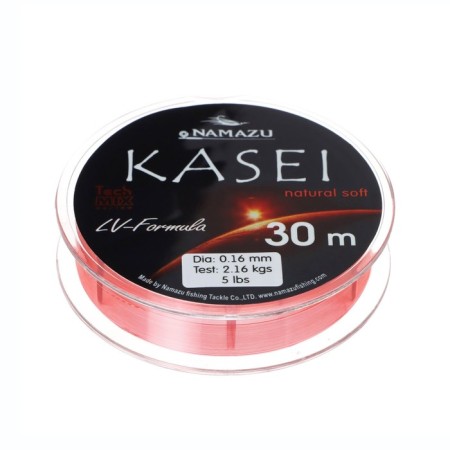 Namazu Kasei fishing line, diameter 0.16 mm, test 2.16 kg, 30 m, red