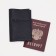 Cover for passport, black color