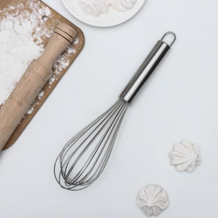 Konfinetta “Silver” whisk for whipping, string 1.3 mm, 30 × 8 × 8 cm, silver color