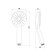 Shower watering can Iddis Optima Home OPH1FW9I18, 231x98x31 mm, white matte