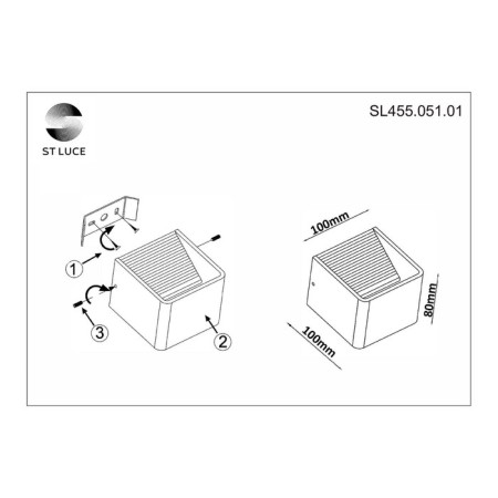 Wall lamp ST LUCE. SL455.051.01. 1x6 W, LED, 3000K, 213 LM, 10x8 cm, white color-9