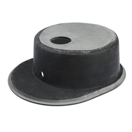 Kitchen sink made of stone AG3C1, 570x465 mm, oval, black color-2