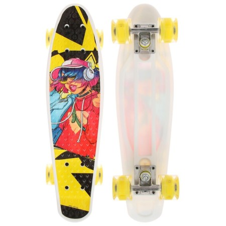 Penniboard Onlitop "Girl", 55x14 cm, light wheels PU 60x45 mm, ABEC 7, aluminum frame-1