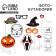 A set of photo boutaphori "Halloween", 9 items.