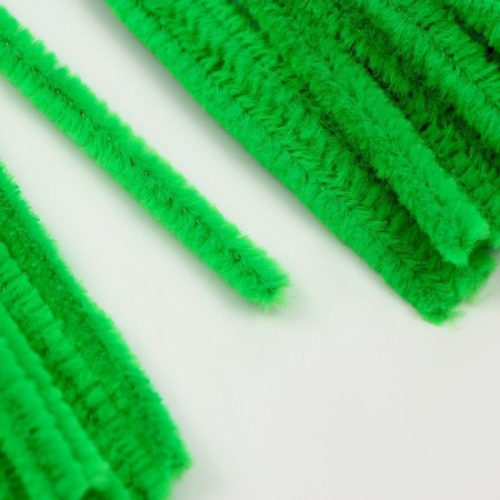 Wire with pile for crafts and decoration, set of 50 pcs., The color is light green-1