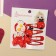 Hair set "Vanilla" (4 elastic bands, 4 invisible) ladybugs, red