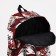 School backpack of textiles on lightning, 3 pockets, brown color
