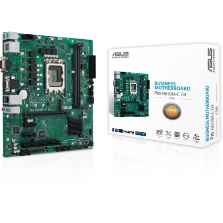 The ASUS PRO H610M-C D4-CSM, LGA1700, H610, 2XDDR4, VGA, HDMI, DP, MATX-4