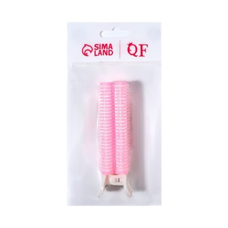 Bigudi for a basal volume, with a clamp, 2 × 1 cm, 10.7 cm, pink/beige color-3